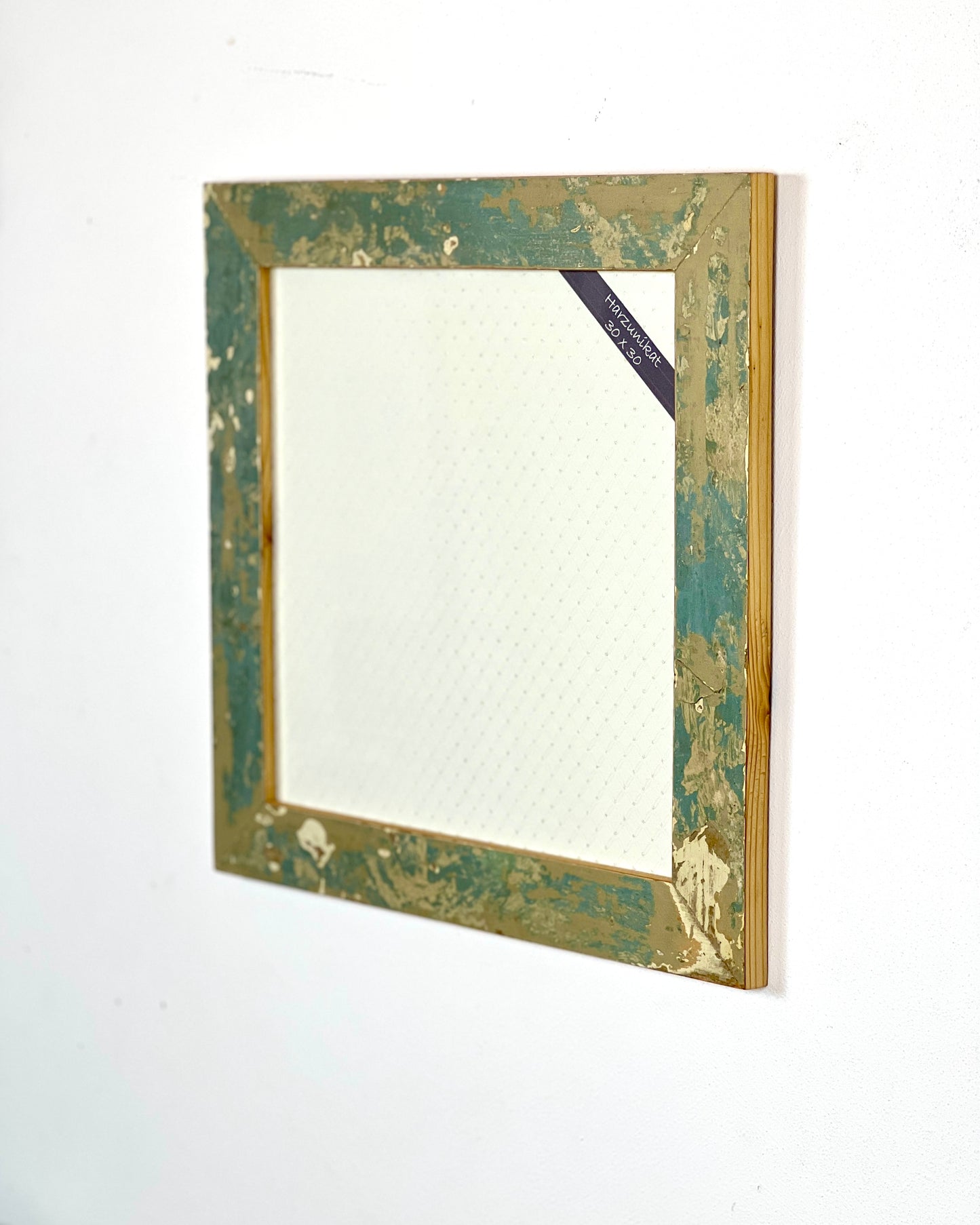 Vintage Bilderrahmen 30 x 30 cm - handgefertigt aus recyceltem Altholz - Unikat