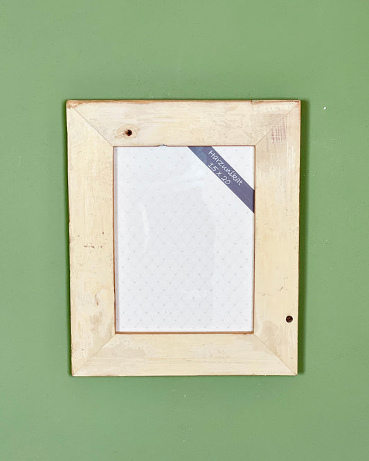 Vintage Bilderrahmen 15 x 20 cm - handgefertigt aus recyceltem Altholz - Unikat