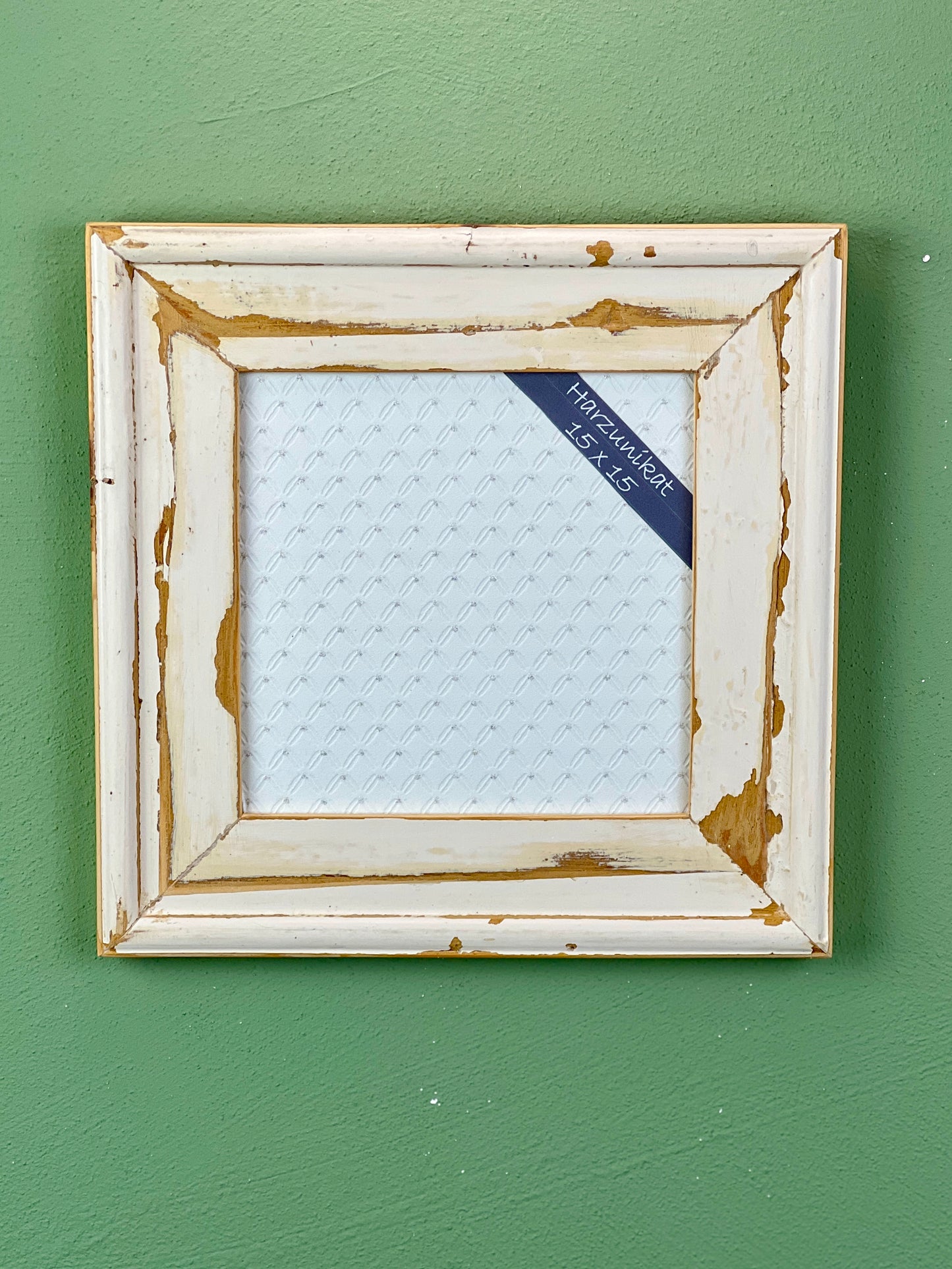 Vintage Bilderrahmen 15 x 15 cm - handgefertigt aus recyceltem Altholz - Unikat