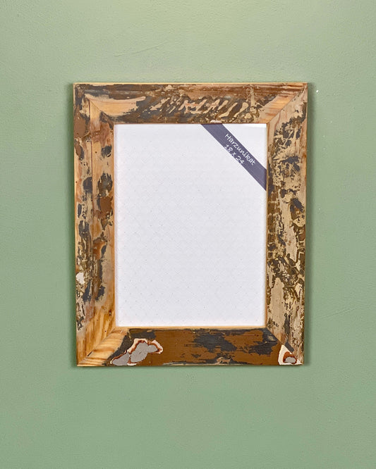 Vintage Bilderrahmen 18 x 24 cm - handgefertigt aus recyceltem Altholz - Unikat