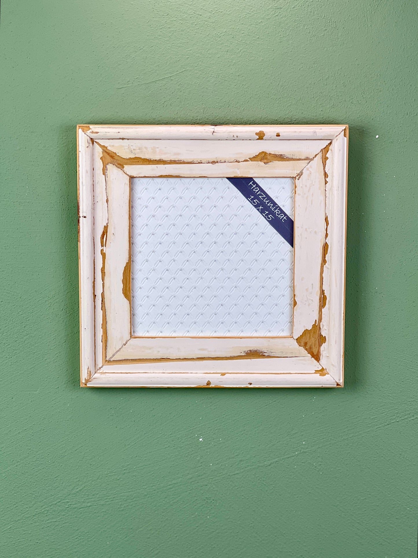 Vintage Bilderrahmen 15 x 15 cm - handgefertigt aus recyceltem Altholz - Unikat