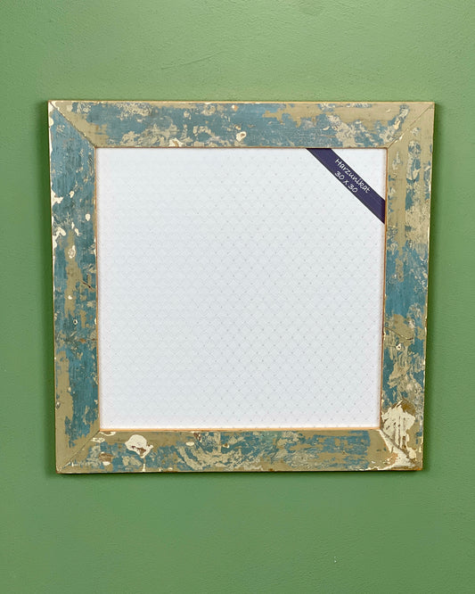Vintage Bilderrahmen 30 x 30 cm - handgefertigt aus recyceltem Altholz - Unikat