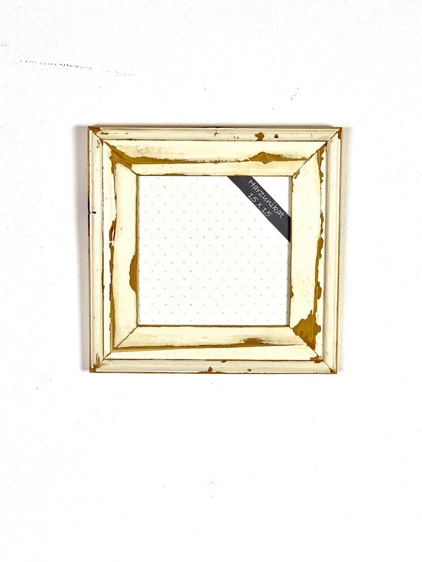 Vintage Bilderrahmen 15 x 15 cm - handgefertigt aus recyceltem Altholz - Unikat