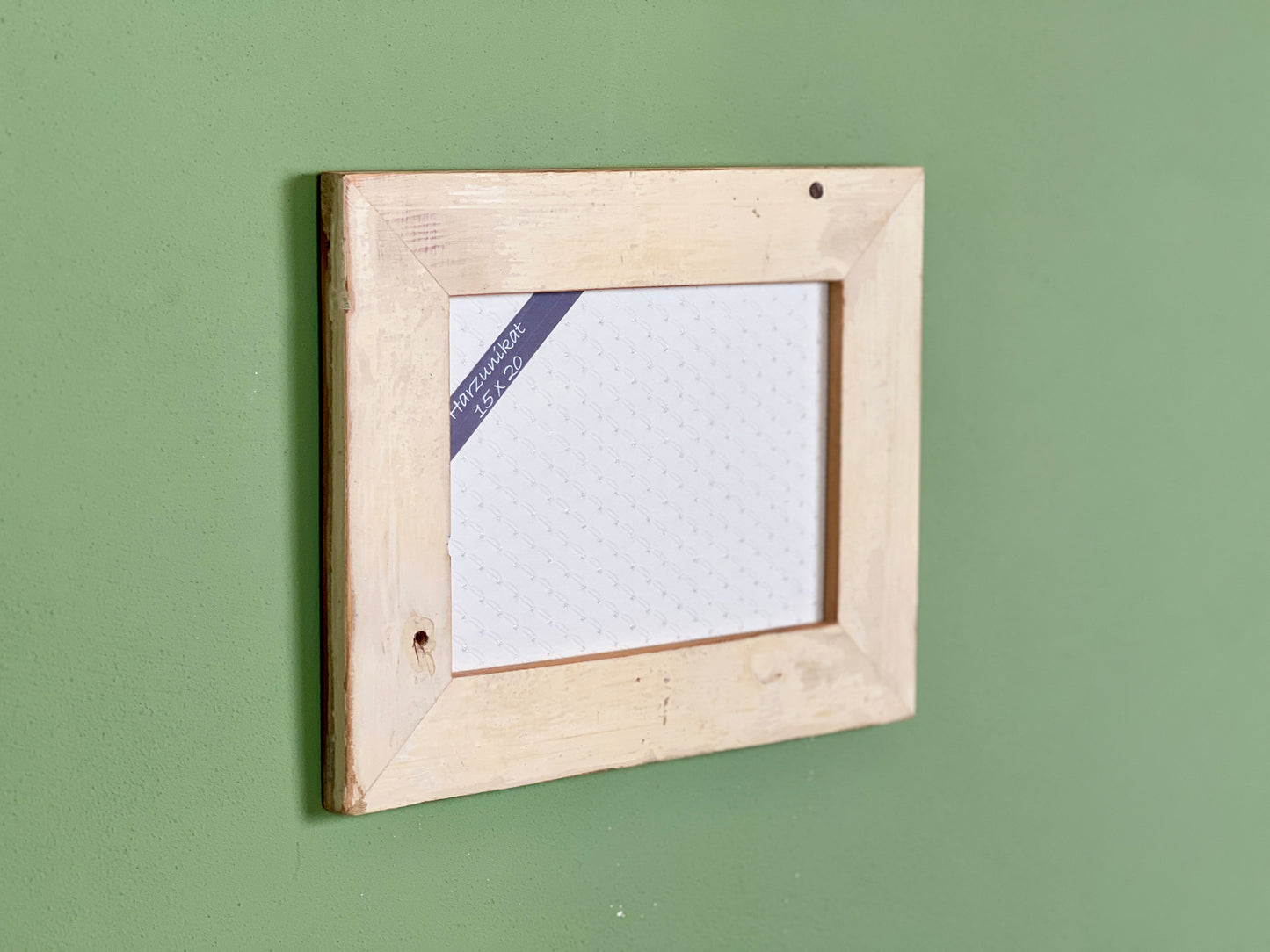 Vintage Bilderrahmen 15 x 20 cm - handgefertigt aus recyceltem Altholz - Unikat