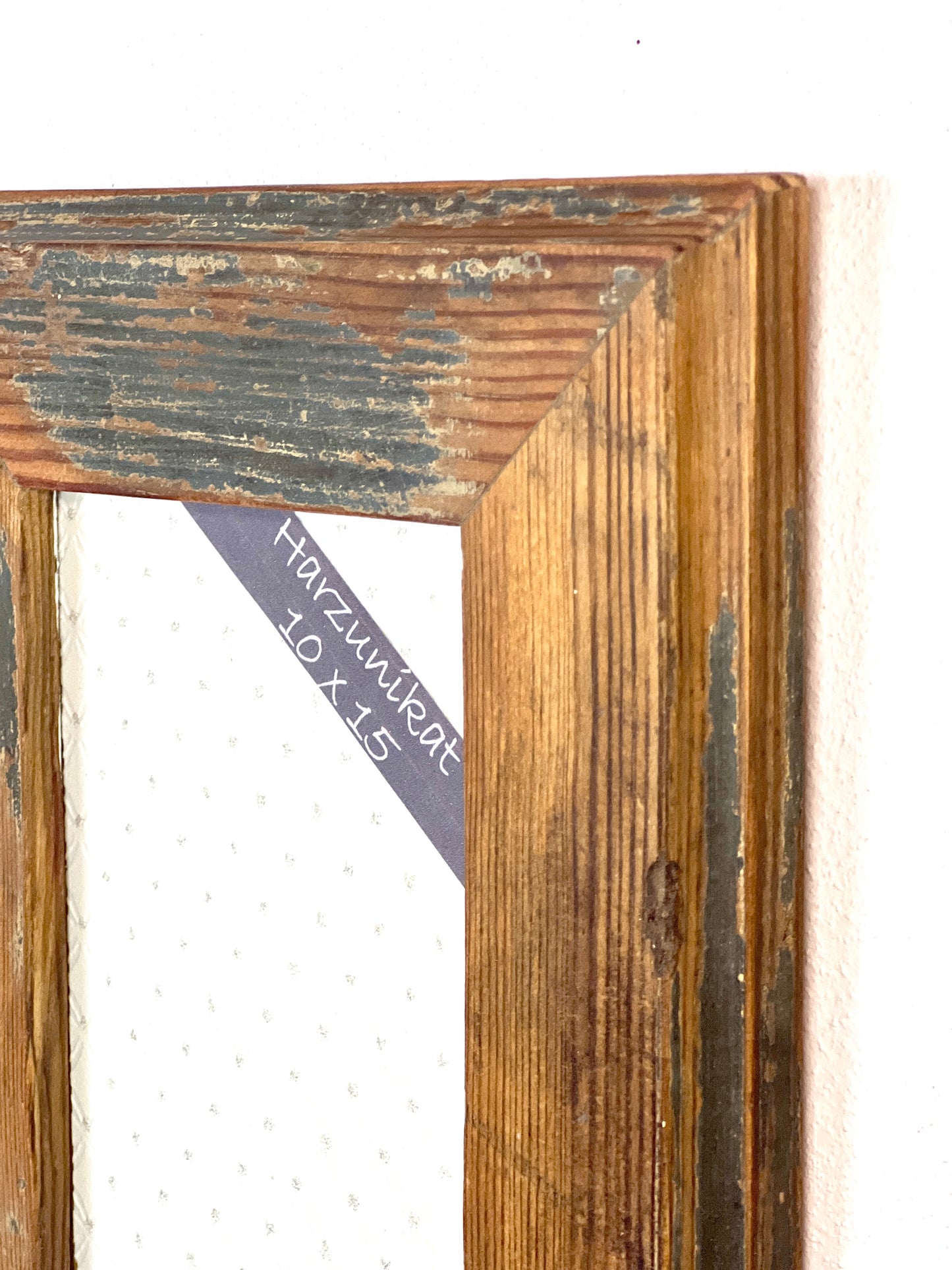 Vintage Bilderrahmen 10 x 15 cm - handgefertigt aus recyceltem Altholz - Unikat