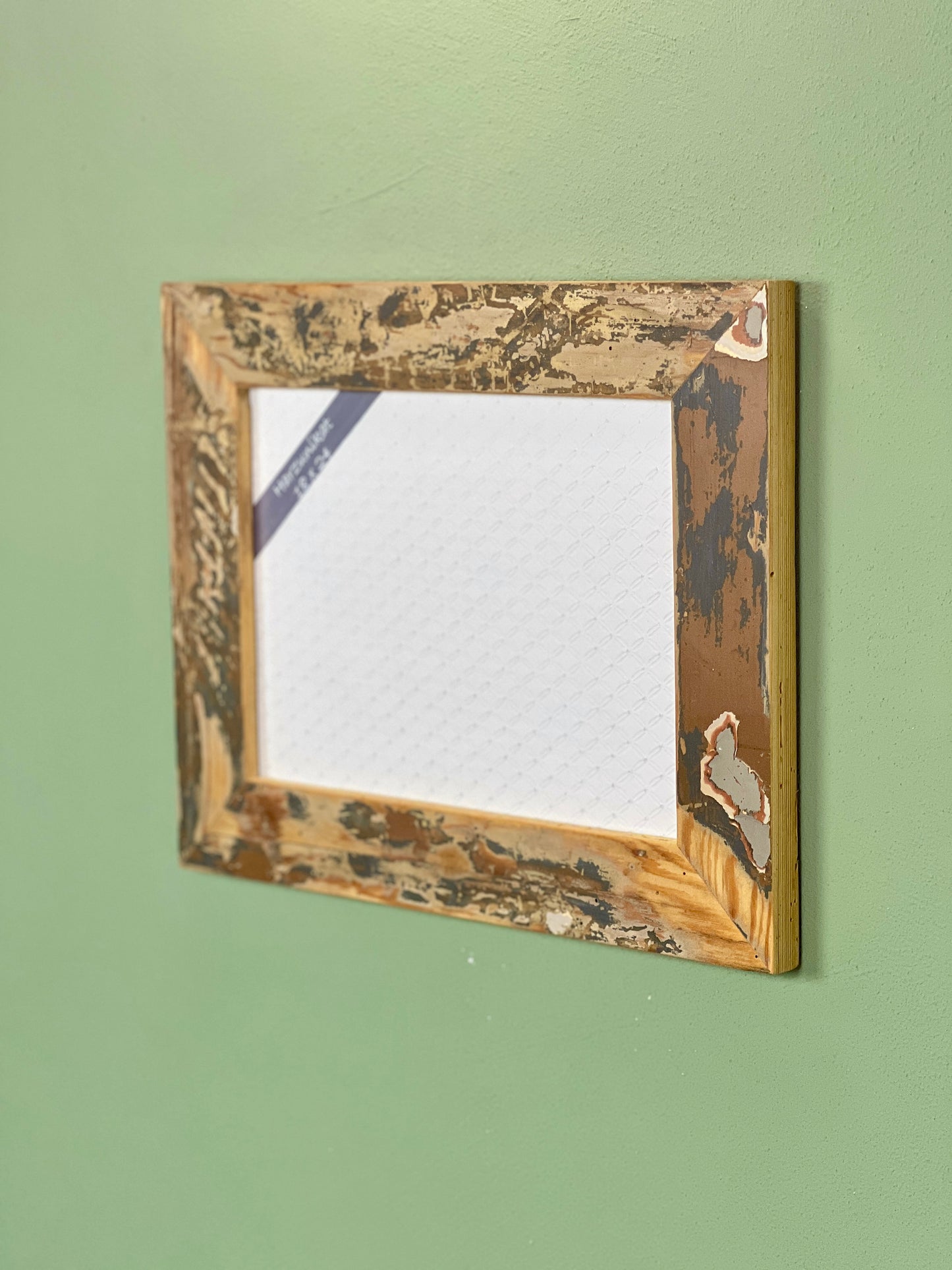 Vintage Bilderrahmen 18 x 24 cm - handgefertigt aus recyceltem Altholz - Unikat