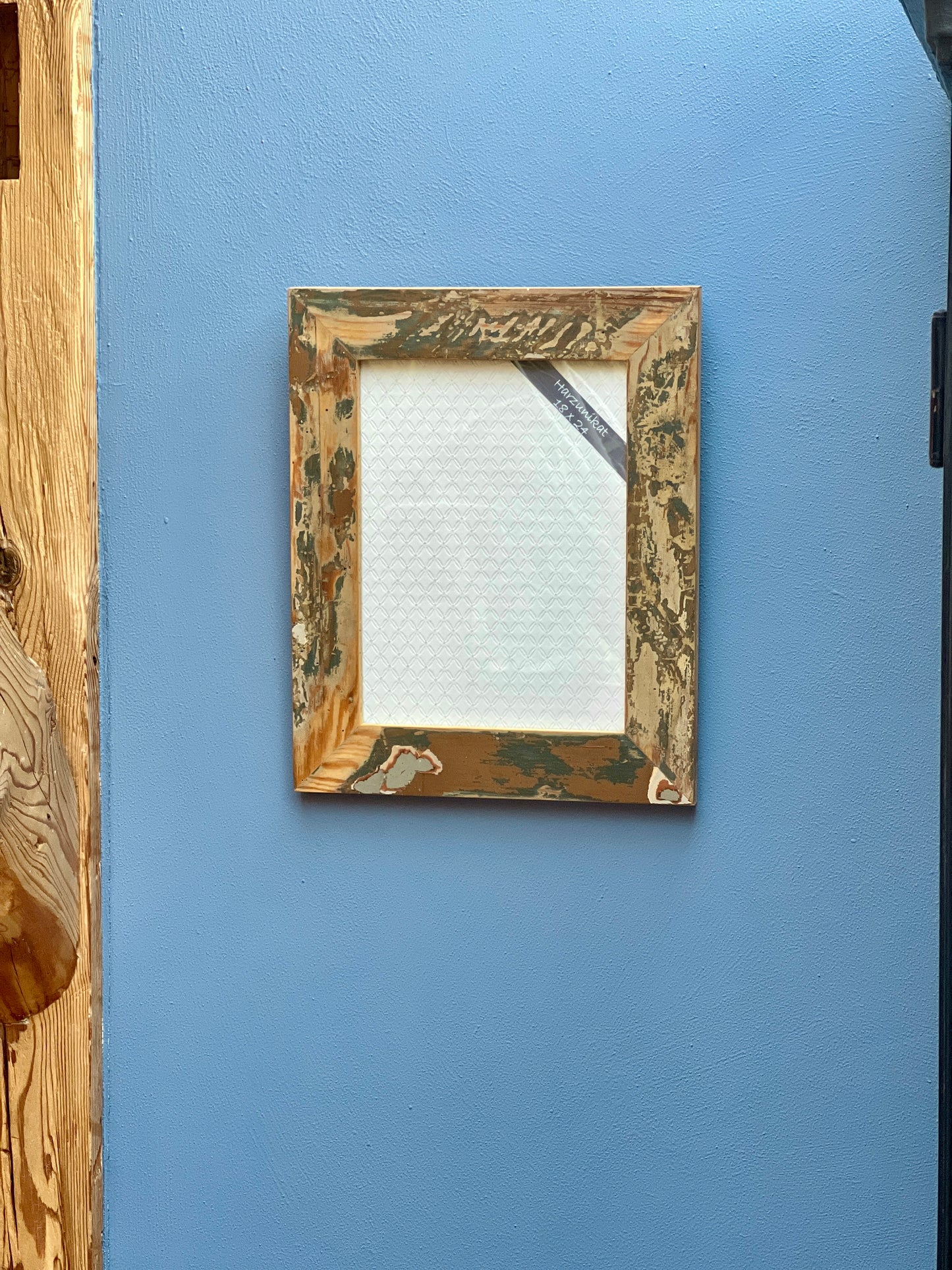Vintage Bilderrahmen 18 x 24 cm - handgefertigt aus recyceltem Altholz - Unikat