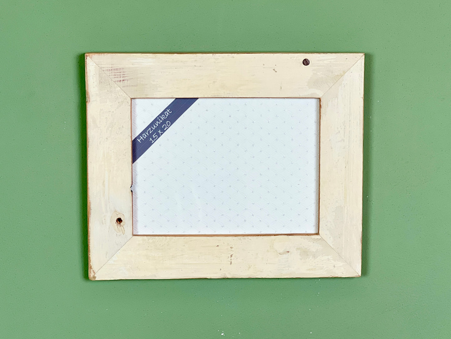 Vintage Bilderrahmen 15 x 20 cm - handgefertigt aus recyceltem Altholz - Unikat