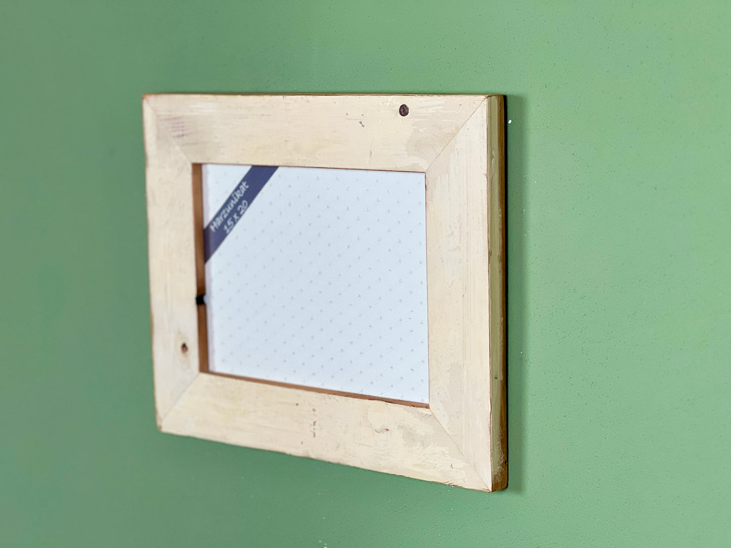 Vintage Bilderrahmen 15 x 20 cm - handgefertigt aus recyceltem Altholz - Unikat