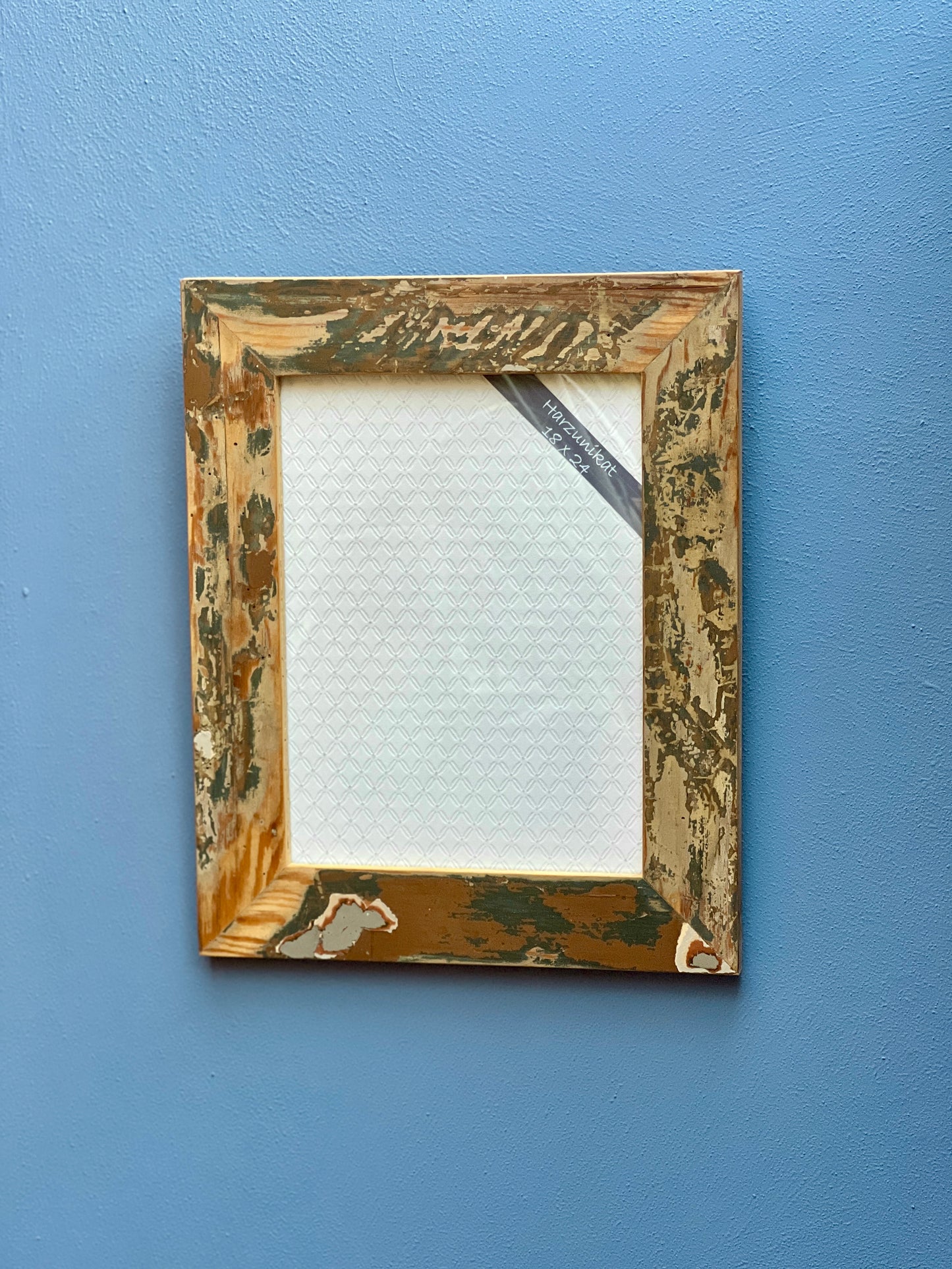 Vintage Bilderrahmen 18 x 24 cm - handgefertigt aus recyceltem Altholz - Unikat