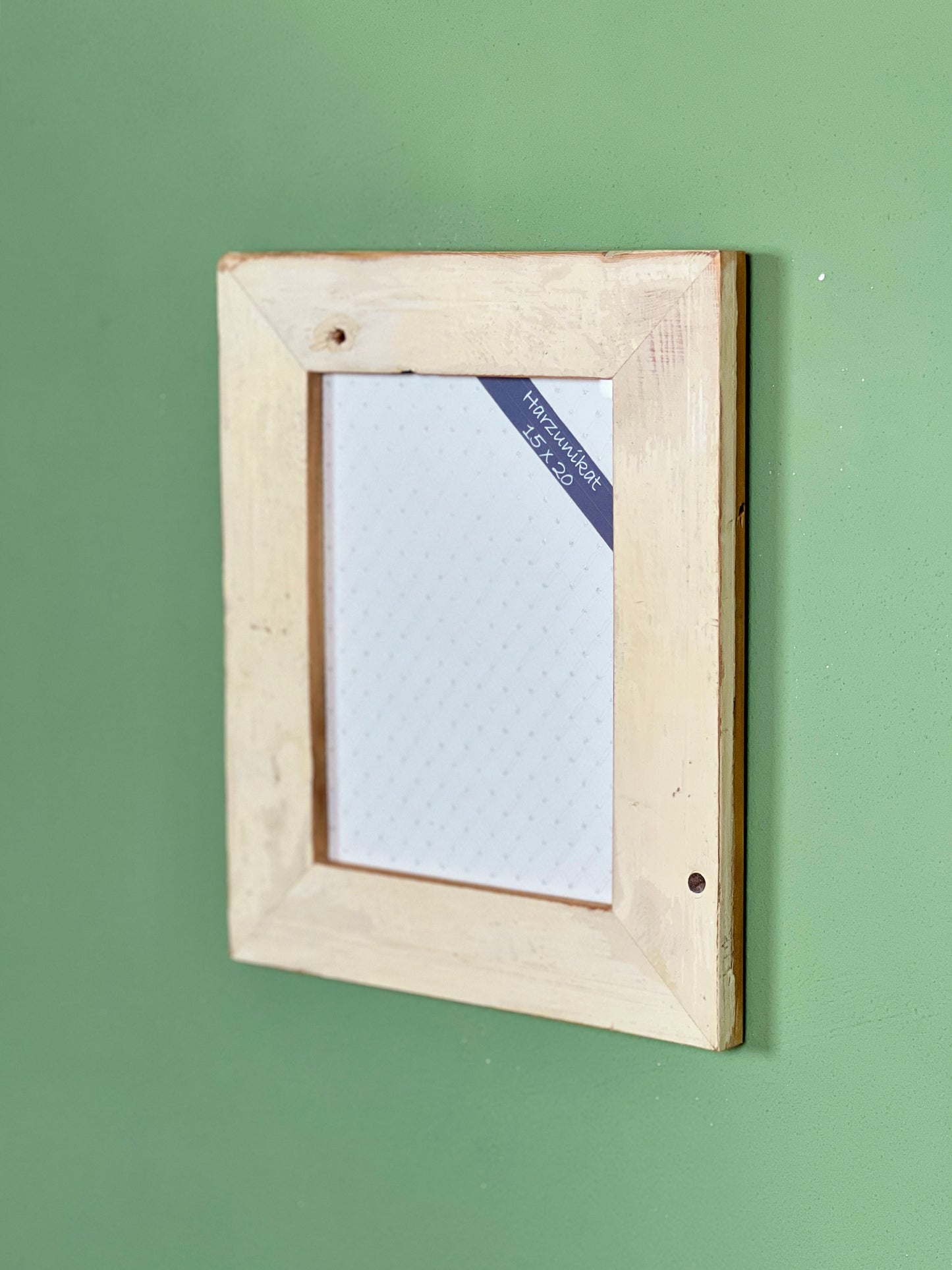 Vintage Bilderrahmen 15 x 20 cm - handgefertigt aus recyceltem Altholz - Unikat
