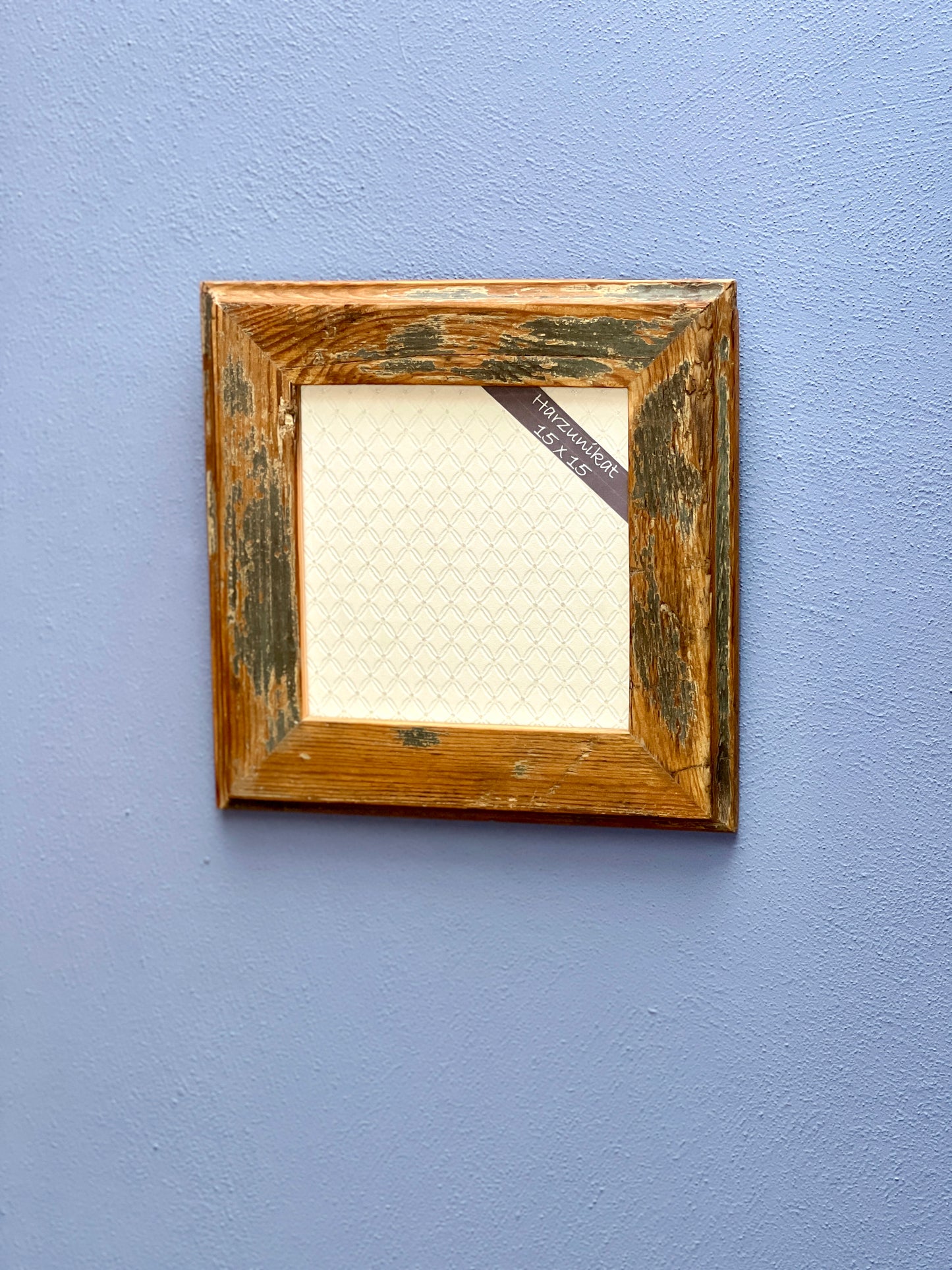 Vintage Bilderrahmen 15 x 15 cm - handgefertigt aus recyceltem Altholz - Unikat