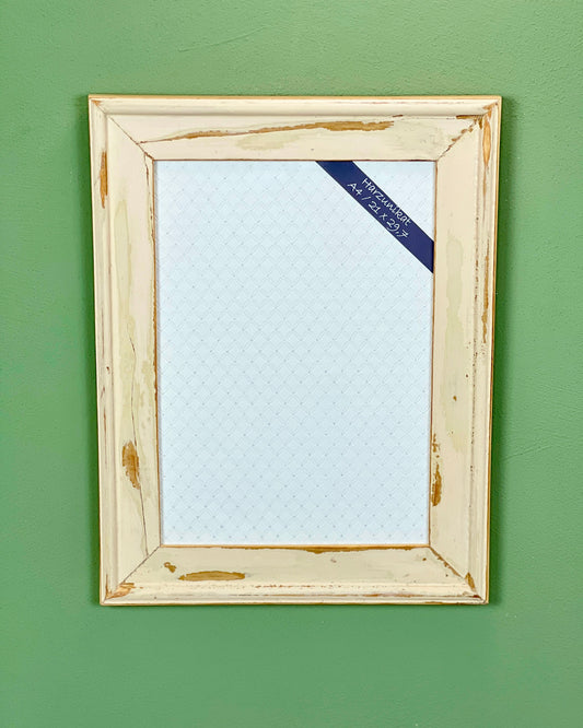 Vintage Bilderrahmen A4 - 21 x 29,7 cm - handgefertigt aus recyceltem Altholz - Unikat