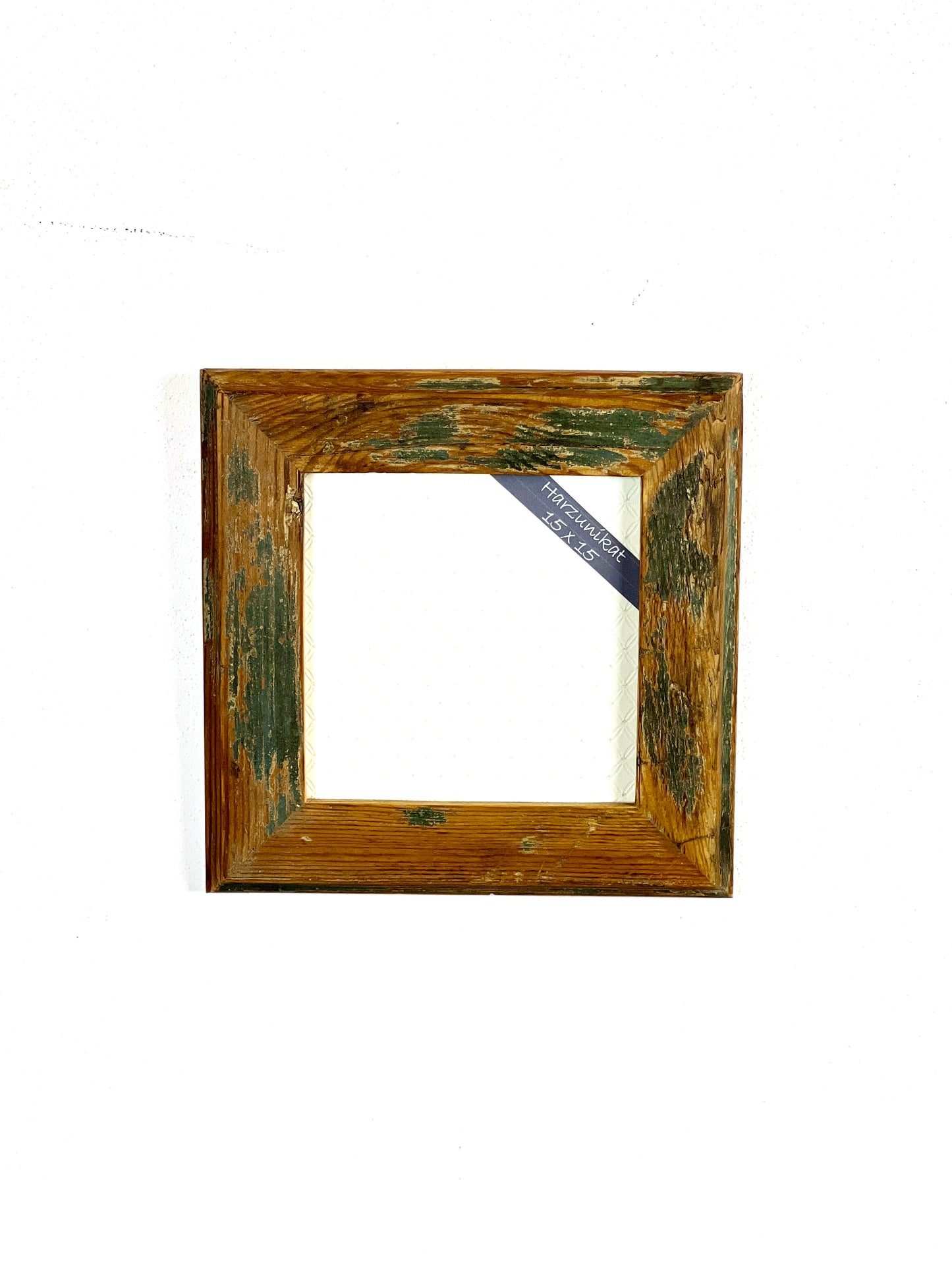 Vintage Bilderrahmen 15 x 15 cm - handgefertigt aus recyceltem Altholz - Unikat
