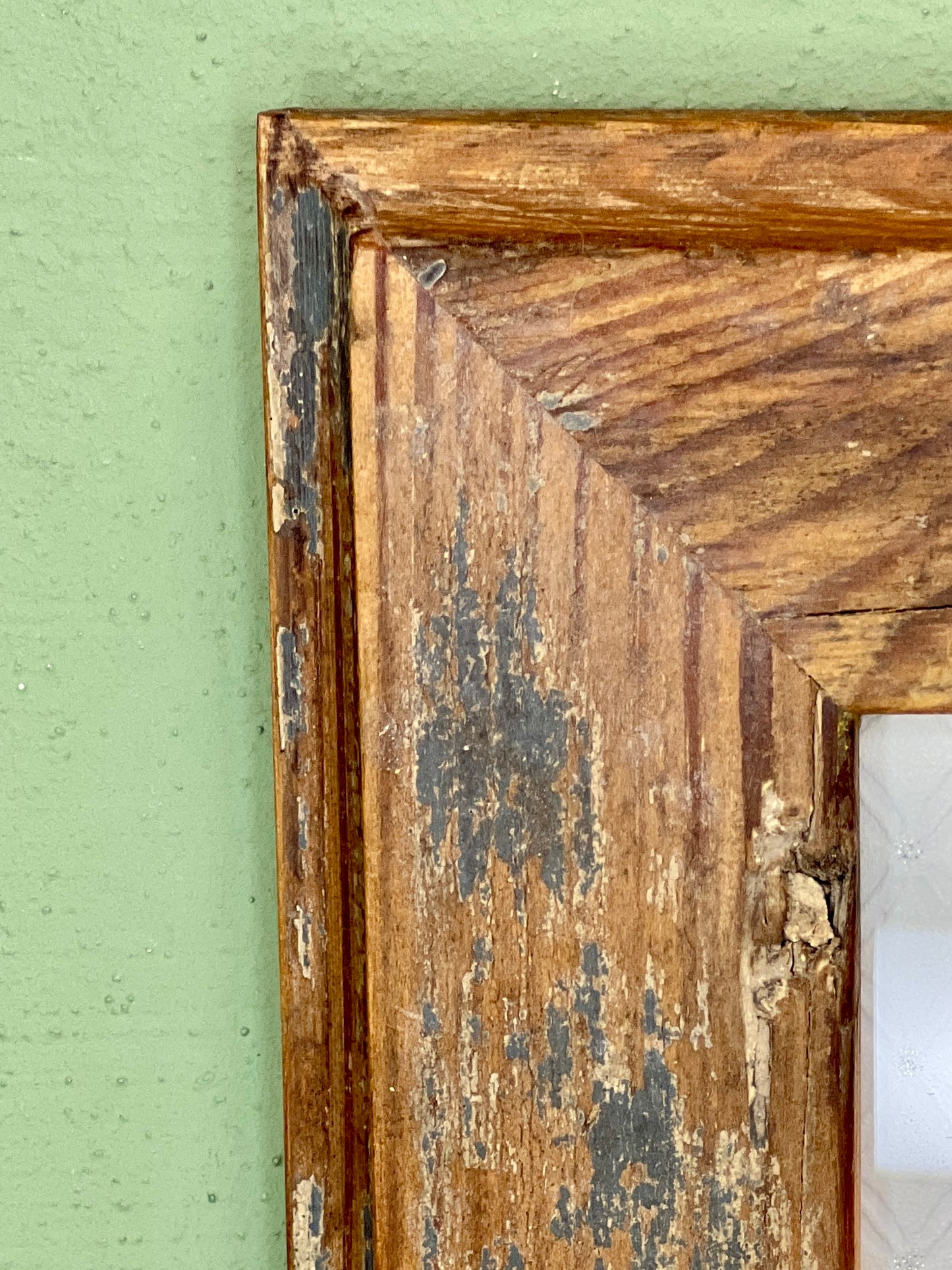 Vintage Bilderrahmen 15 x 15 cm - handgefertigt aus recyceltem Altholz - Unikat