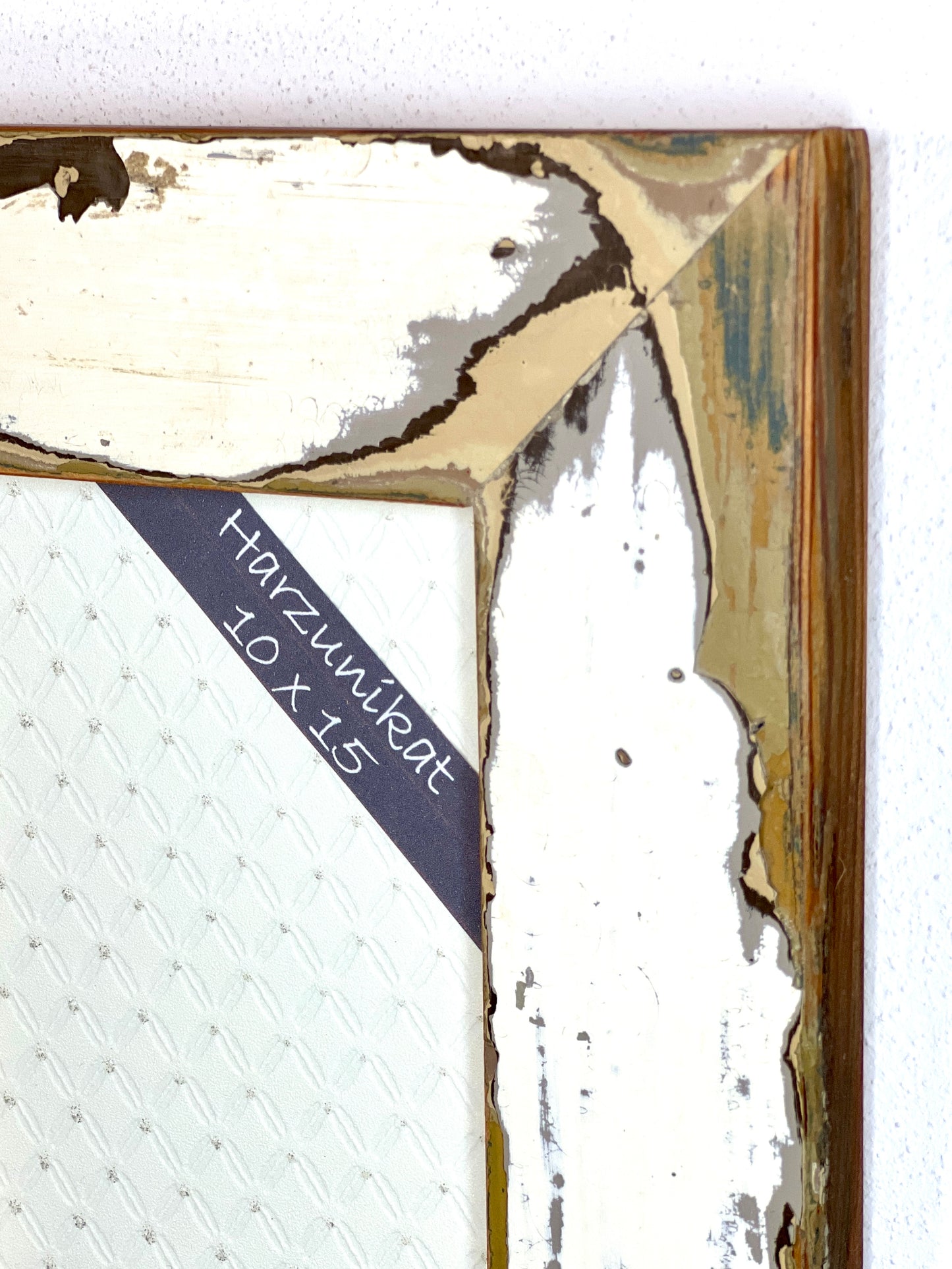 Vintage Bilderrahmen 10 x 15 cm - handgefertigt aus recyceltem Altholz - Unikat