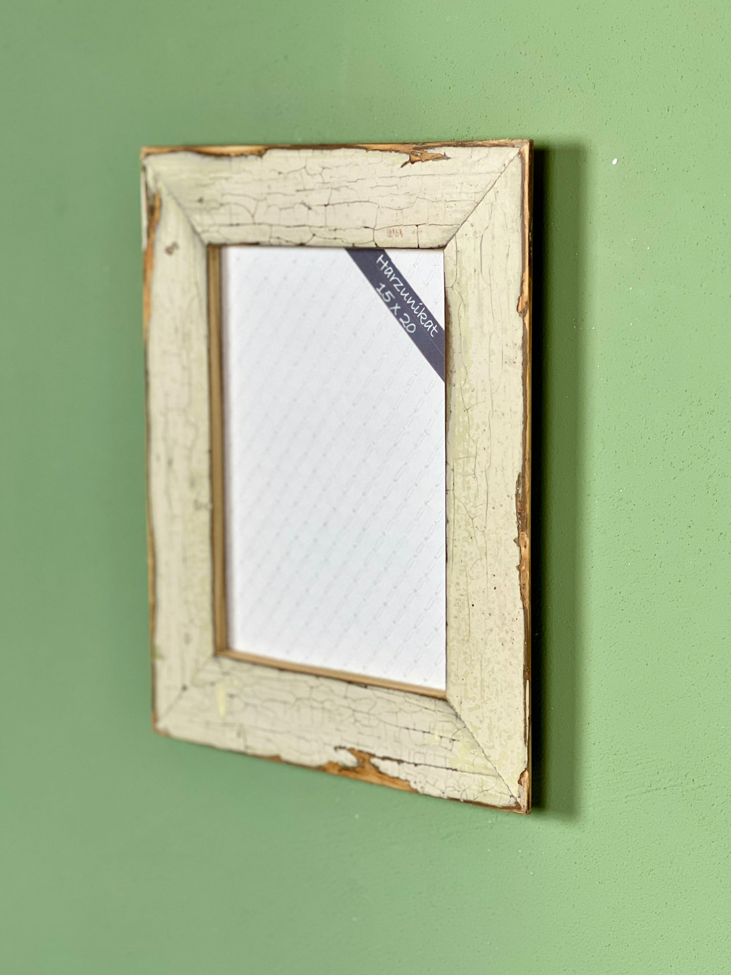 Vintage Bilderrahmen 15 x 20 cm - handgefertigt aus recyceltem Altholz - Unikat